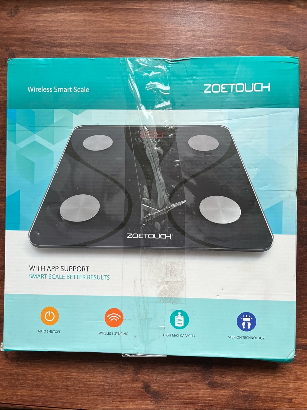 Zoetouch Black Wireless Smart Scale with App Support